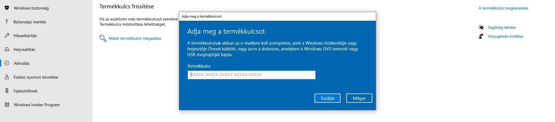 Hogy aktiváljam a windows 10-et?