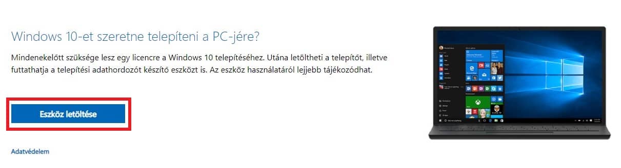 Windows 10 letöltés